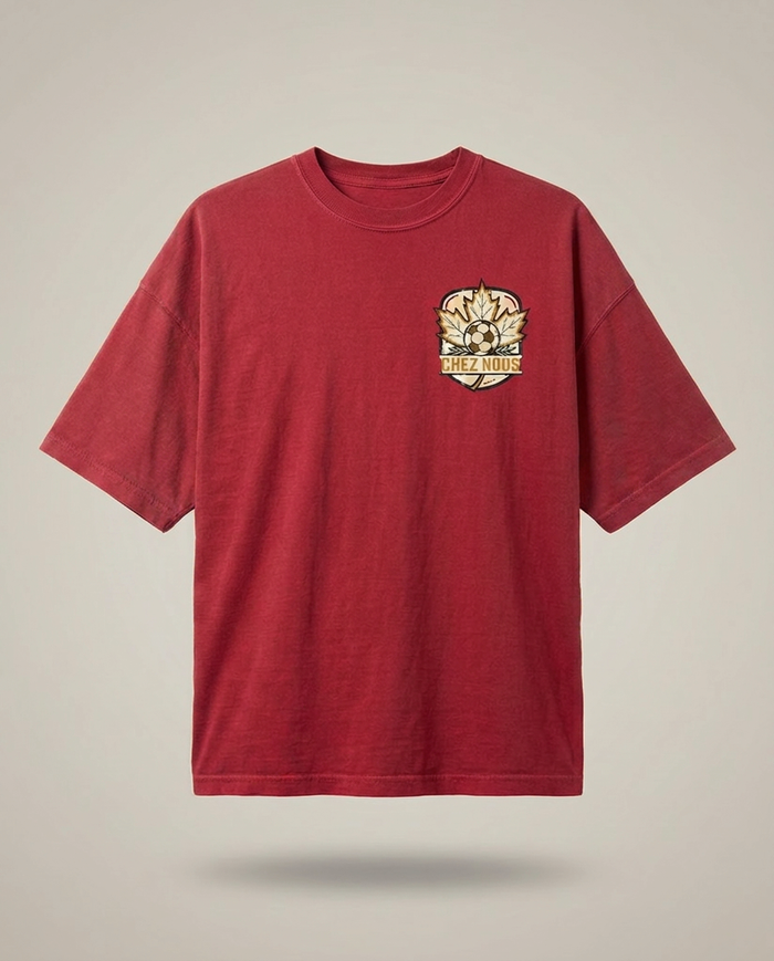 Canada Soccer Tee — "Chez Nous" Oversized Vintage Football Fan Shirt