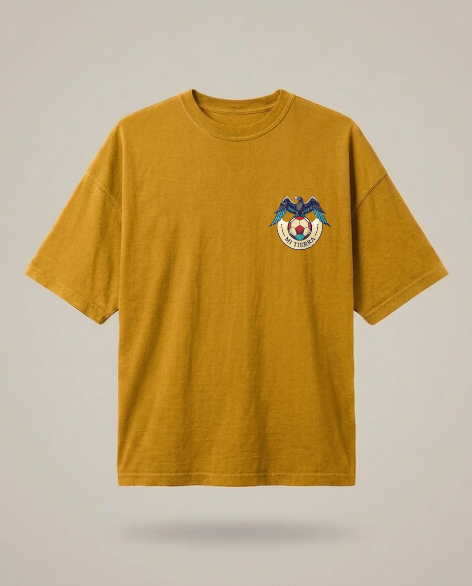 Colombia Soccer Tee — “La Tierra del Fútbol” Oversized Vintage Football Fan Shirt