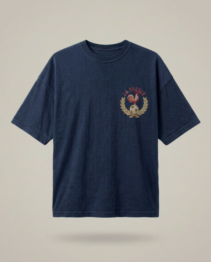 France Soccer Tee — “Allez” Oversized Vintage Football Fan Shirt