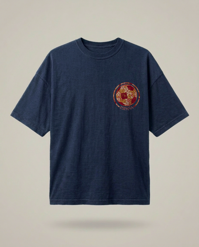 Spain Soccer Tee — “Tiki Taka” Oversized Vintage Football Fan Shirt