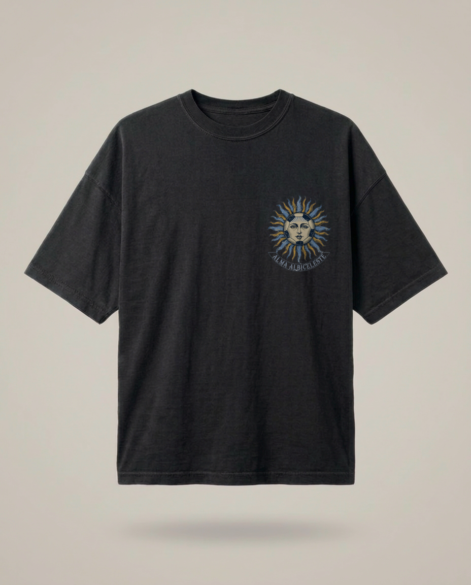 Argentina Soccer Tee — “Alma Albiceleste” Oversized Vintage Football Fan Shirt